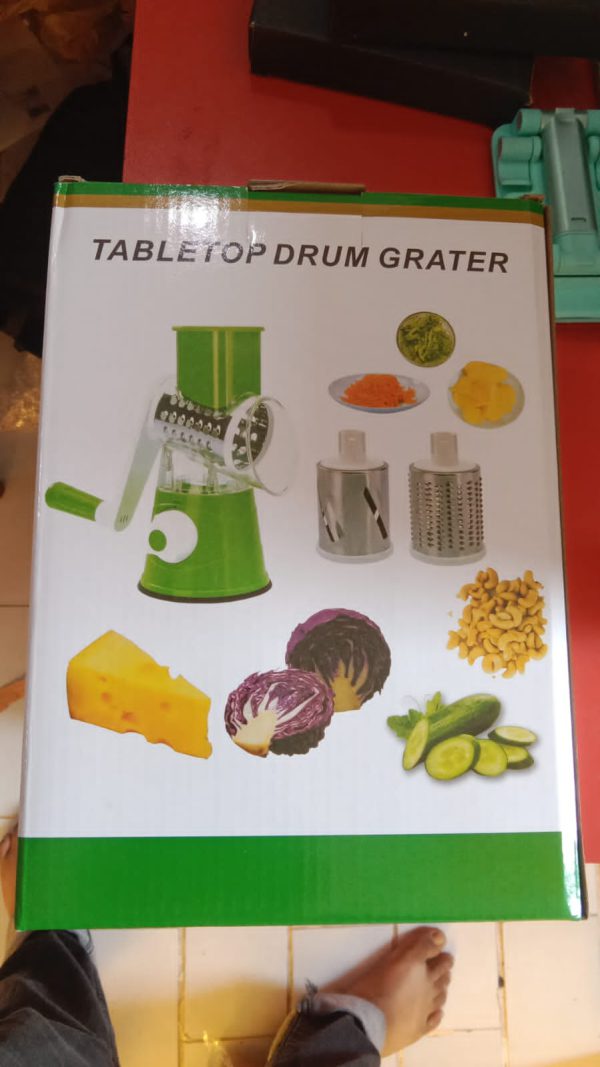 Multifunctional Manual Vegetable Table Top Drum Cutter Slicer