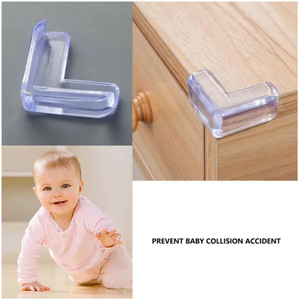Set Of 8 Clear Safety Soft Plastic Table Desk Corner Guard Protector
